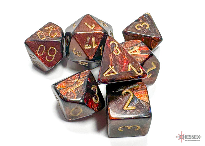 Chessex Scarab Blue Blood/Gold 7-Die Set
