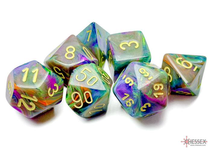 Chessex Festive Rio/Yellow 7-Die Set