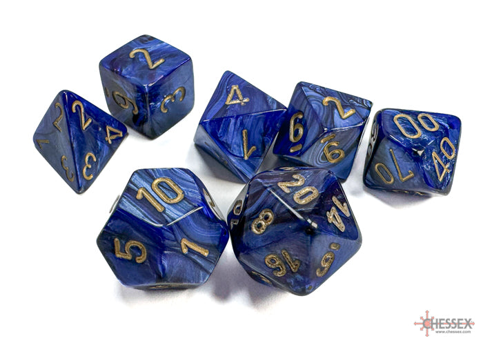 Chessex Scarab Royal Blue/Gold 7-Die Set