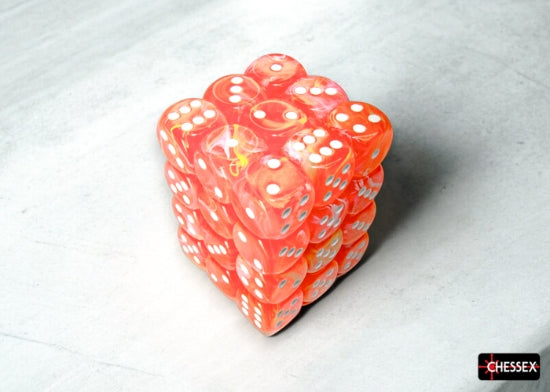 Chessex Festive Dahlia/white 36 Dice – D6 – 12mm
