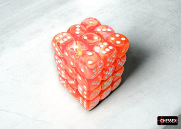 Chessex Festive Dahlia/white 36 Dice – D6 – 12mm