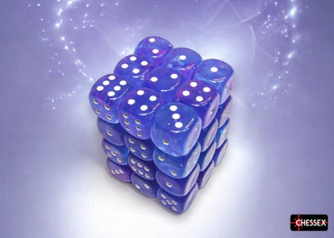 Chessex Nebula Aura/white 36 Dice – D6 – 12mm
