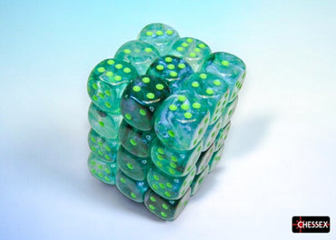Chessex Borealis Kelp/light green 36 Dice – D6 – 12mm