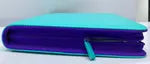 Generic 2-Tone Zippered 12-Pocket Teal with Dark Blue