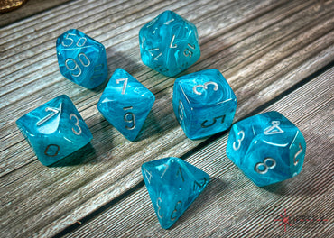 Chessex Cirrus Aqua/silver 7-Die Set