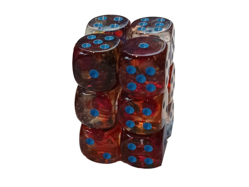 Chessex Nebula Primary/blue Dice Set Includes 12 Dice – D6 – 16mm