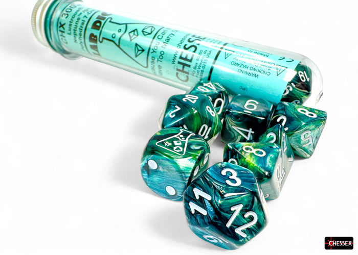 Chessex Lab Dice Lustrous Neptune/grey 7-die Set