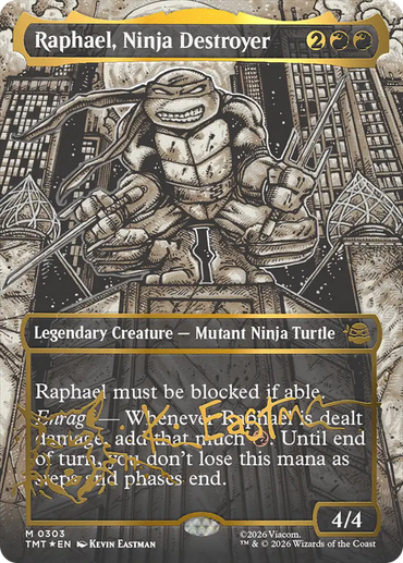Raphael, Ninja Destroyer (Borderless) (Gold-Stamped Signature) [Teenage Mutant Ninja Turtles]