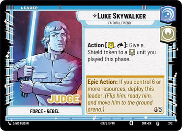 Luke Skywalker - Faithful Friend (002/002) (Judge Promo) (002/002) [Spark of Rebellion Promos]