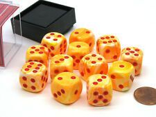 Chessex Festive Sunburst/red Dice Set Includes 12 Dice – D6 – 16mm