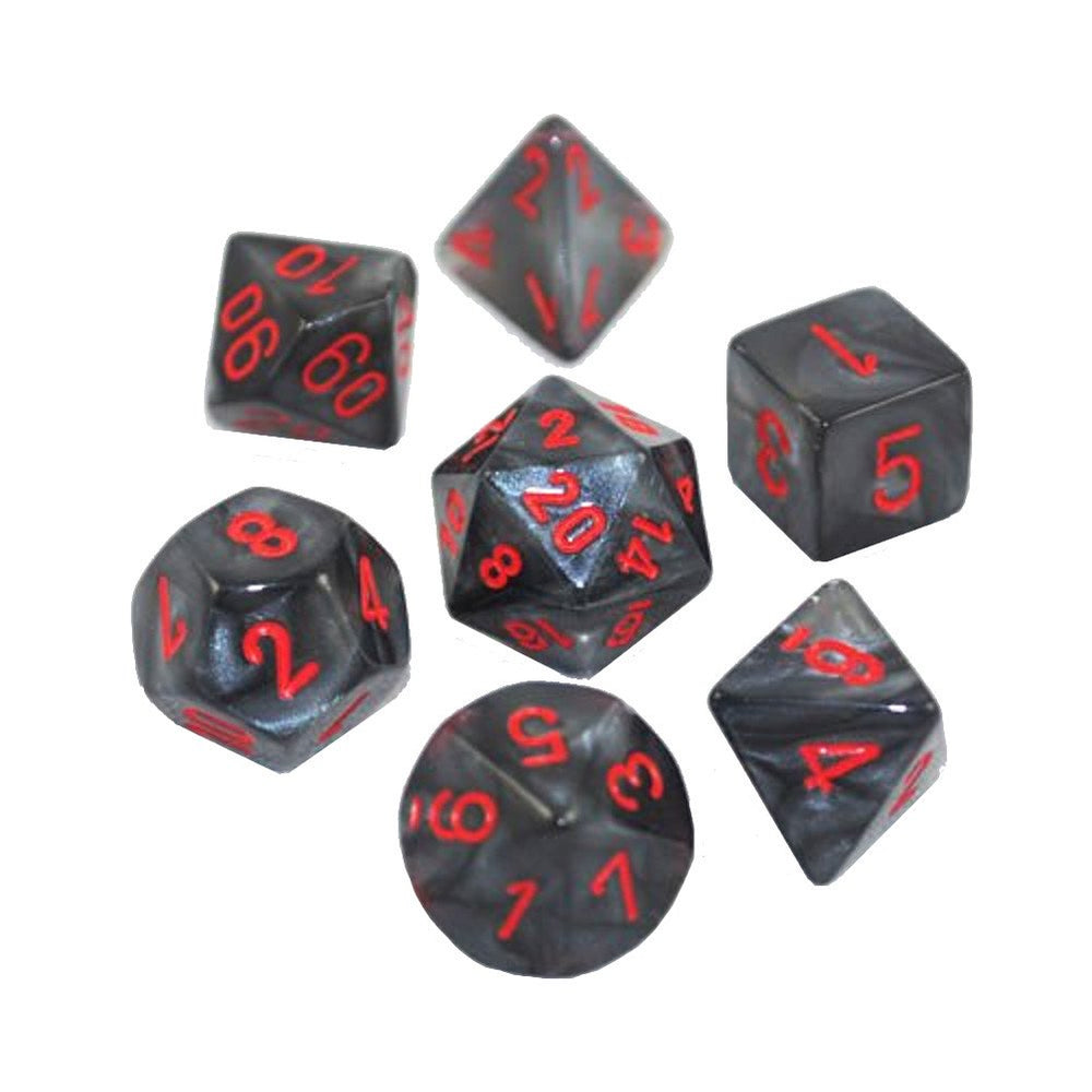Chessex Velvet Black/red 7-Die Set