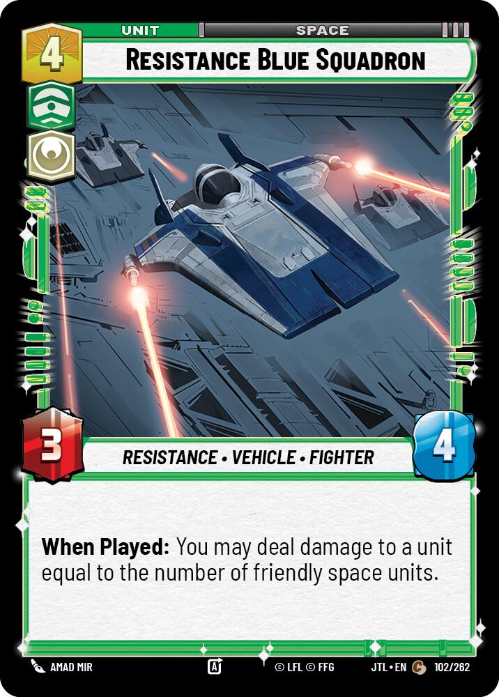 Resistance Blue Squadron (102/262) (102/262) [Jump to Lightspeed]