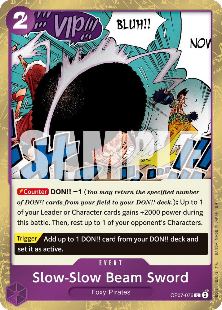 Slow-Slow Beam Sword (Pirate Foil) [Premium Booster -The Best- Vol. 2]