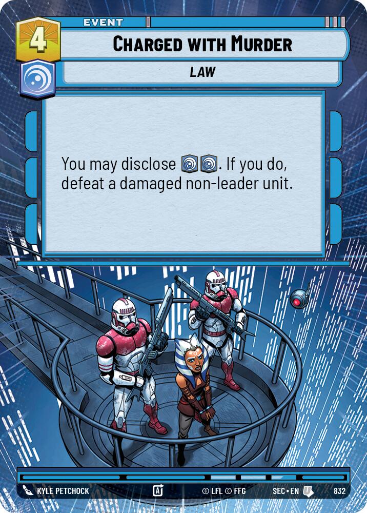 Charged with Murder (832) (Hyperspace Foil) (832) [Secrets of Power]