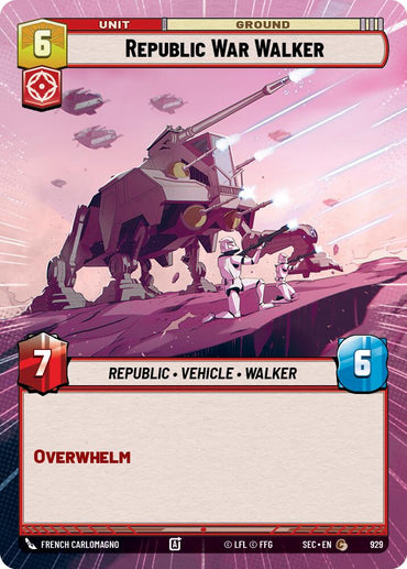 Republic War Walker (929) (Hyperspace Foil) (929) [Secrets of Power]