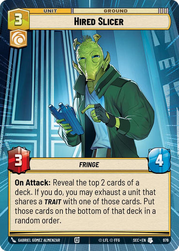 Hired Slicer (976) (Hyperspace Foil) (976) [Secrets of Power]