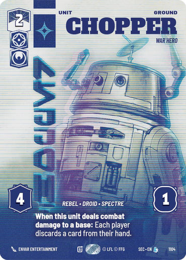 Chopper - War Hero (Prestige Foil) (1104) (1104) [Secrets of Power]