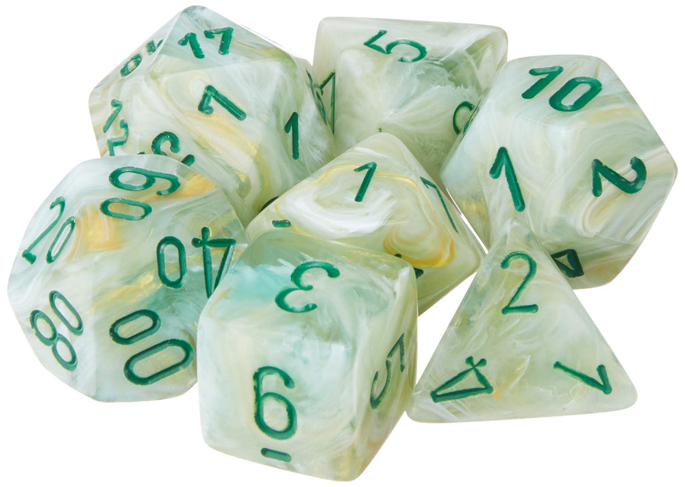 Chessex Marble Green/dark green 7-Die Set