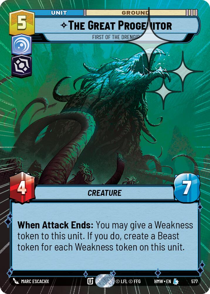The Great Progenitor - First of the Drengir (577) (Hyperspace Foil) (577) [Homeworlds]