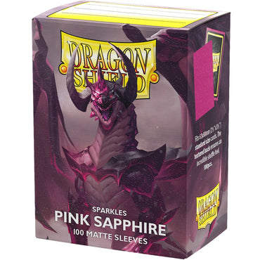 Dragon Shield Matte 100 Standard Sleeves Sparkles Pink Sapphire