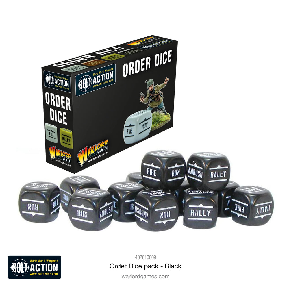 Bolt Action: Orders Dice Pack Black