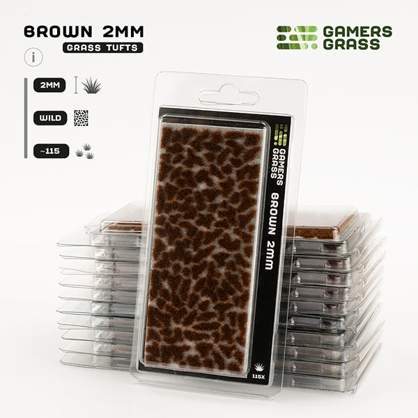 Gamers Grass Tufts 2mm Brown Wild
