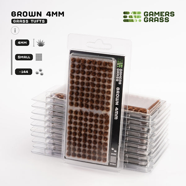 Gamers Grass Tufts 4mm Brown Small
