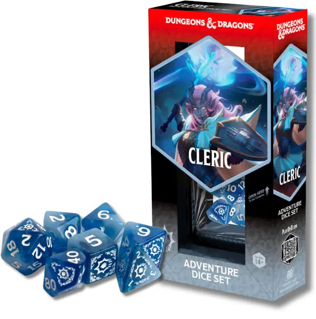D&D Adventure Dice Set Cleric - White, Blue