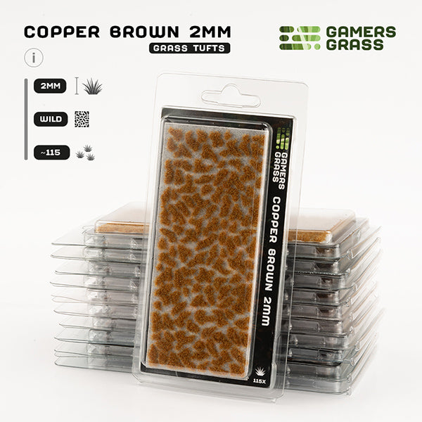 Gamers Grass Tufts 2mm Small Copper Brown