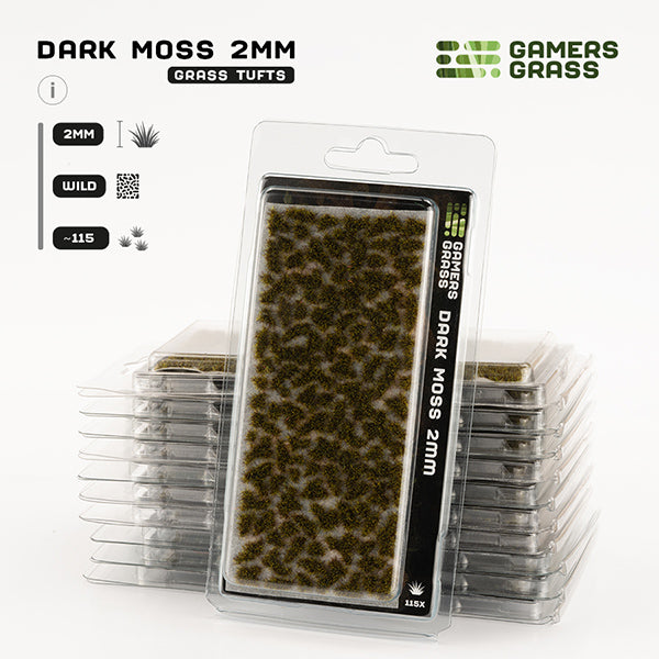 Gamers Grass Tufts 2mm Dark Moss