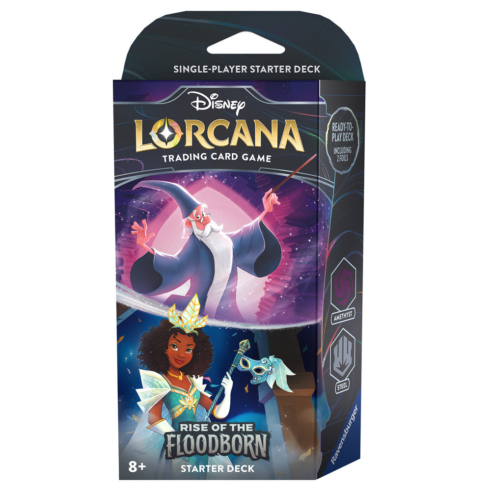 Disney Lorcana Rise of the Floodborn Starter Deck Amethyst & Steel