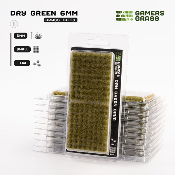 Gamers Grass Tufts 6mm Small Dry Green