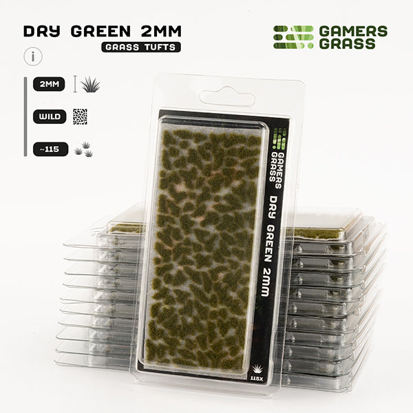 Gamers Grass Tufts 2mm Dry Green Wild
