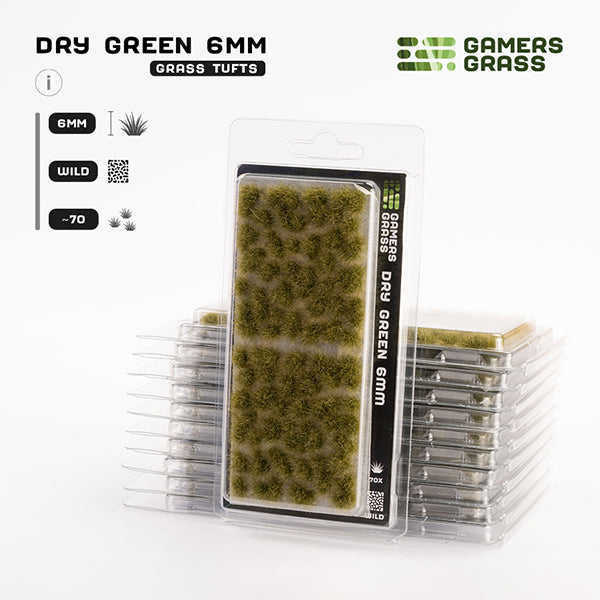 Gamers Grass Tufts 6mm Dry Green