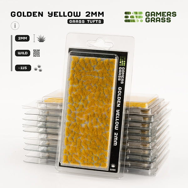 Gamers Grass Tufts 2mm Golden Yellow