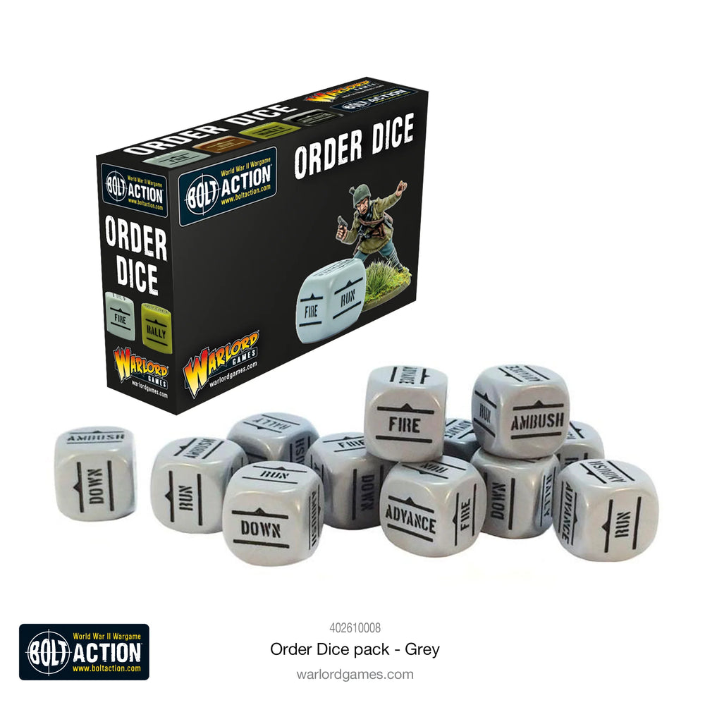 Bolt Action: Orders Dice Pack Grey