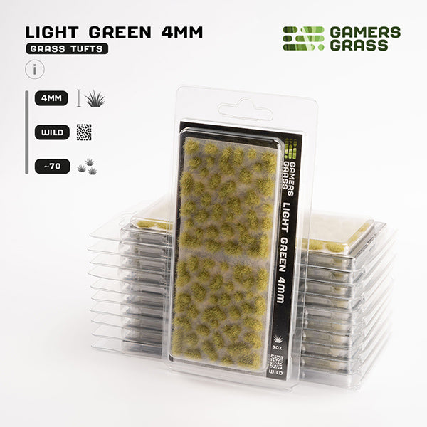 Gamers Grass Tufts 4mm Light Green Wild