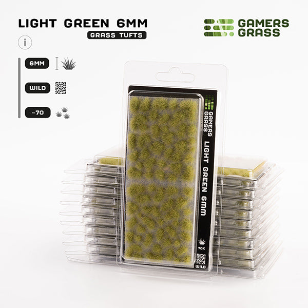 Gamers Grass Tufts 6mm Light Green Wild