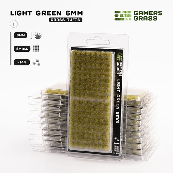Gamers Grass Tufts 6mm Light Green Small