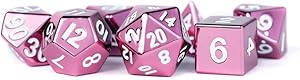 Metal Poly Dice Set Pink 16mm