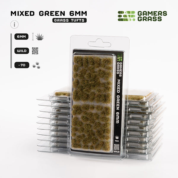 Gamers Grass Tufts 6mm Mixed Green Wild