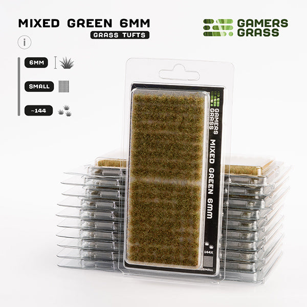 Gamers Grass Tufts 6mm Mixed Green Small