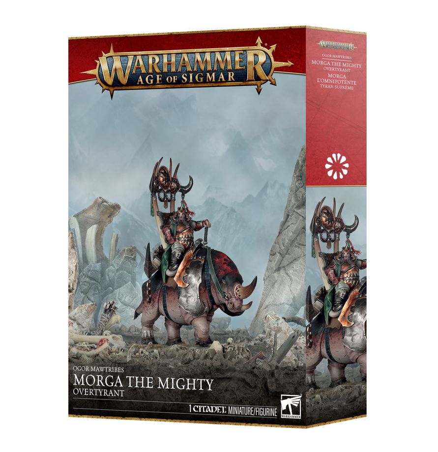 Warhammer: Age of Sigmar: Ogor Mawtribes: Morga the Mighty: Overtyrant / Tyrant on Glutthorn
