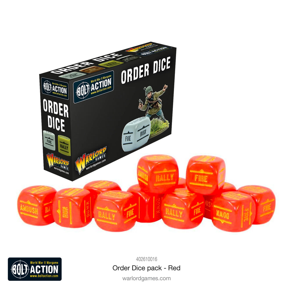Bolt Action: Orders Dice Pack Red