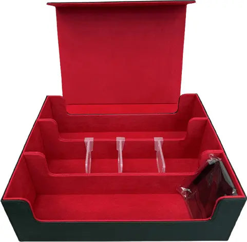 1800 Count 3-Row Deck Box Black/Red