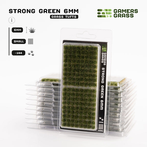 Gamers Grass Tufts 6mm Small Strong Green