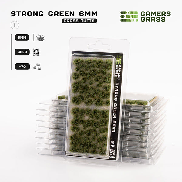 Gamers Grass Tufts 6mm Strong Green Wild