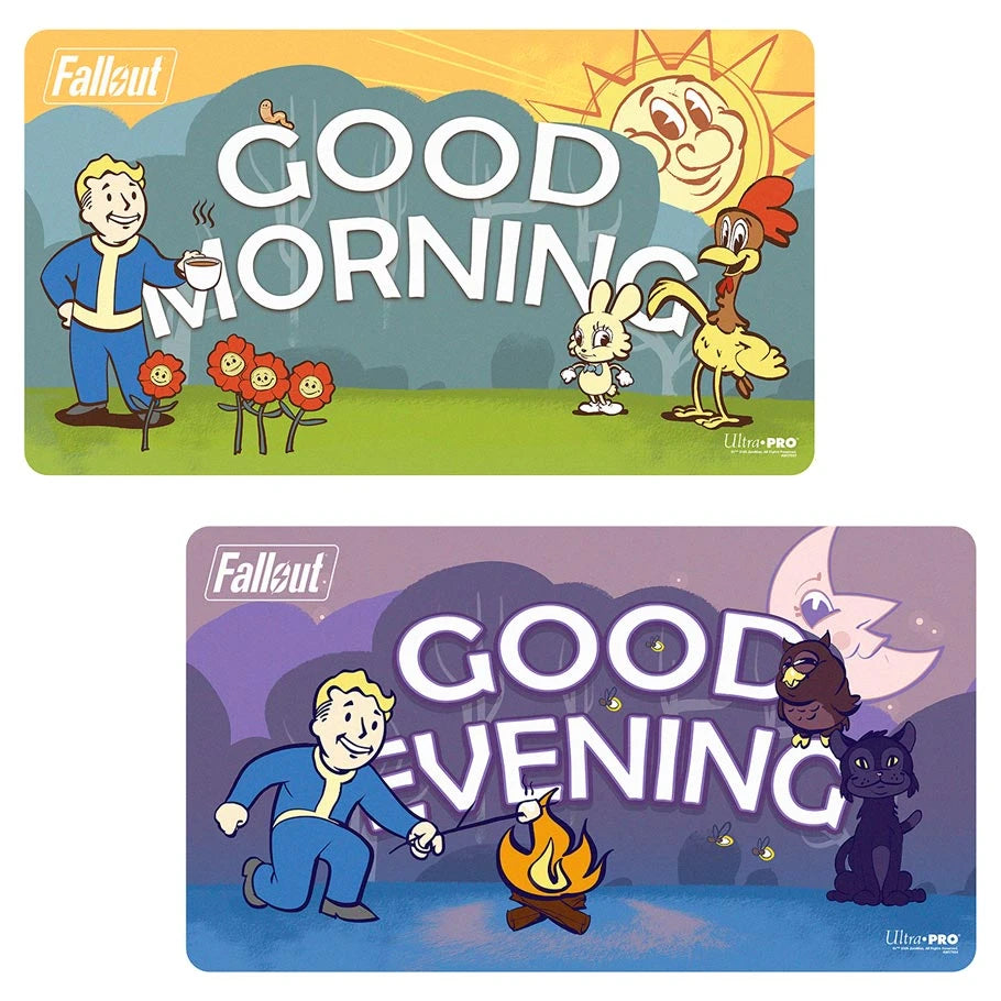 Playmat: Double-sided Fallout Vault Boy- Good Morning/Good Evening
