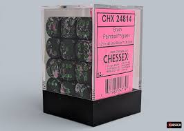 Chessex Brush Paintball/green 36 Dice – D6 – 12mm