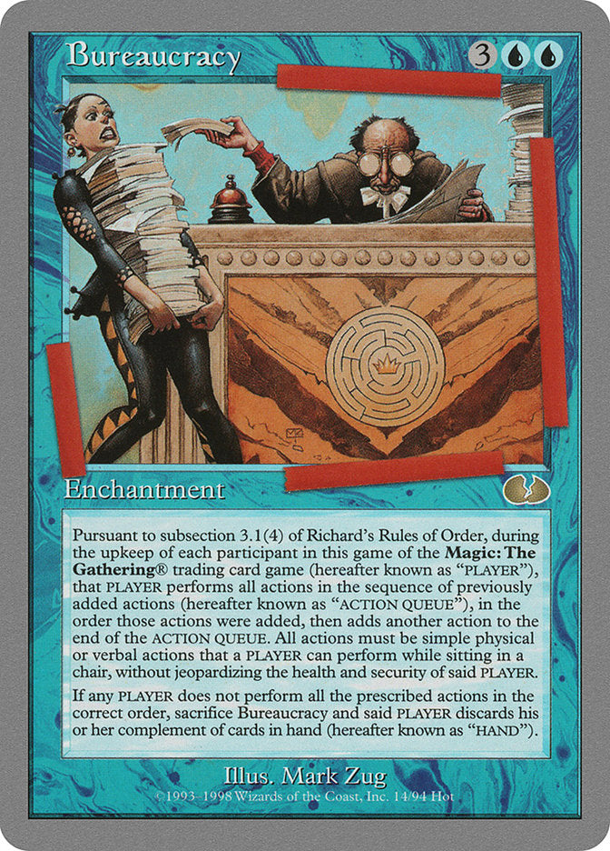 unglued mtg cards Bureaucracy [Unglued]